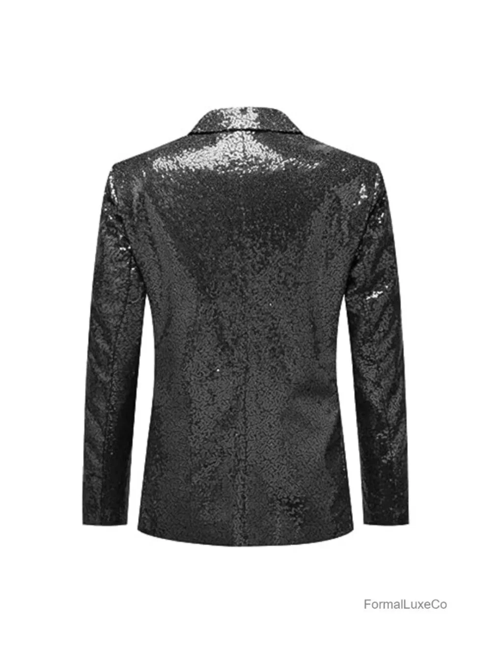 Sequin One Button Blazer for Men Party Festival Tuxedo Sport Coat